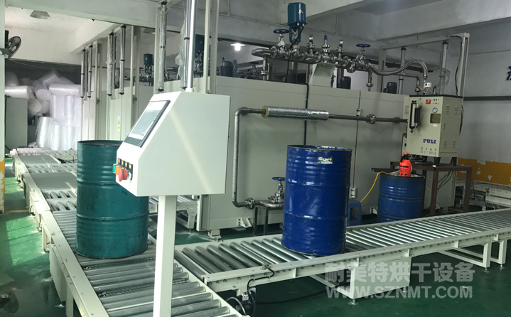 化工圆桶油桶自动烘干装备线 化工圆桶油桶自动烘干装备线